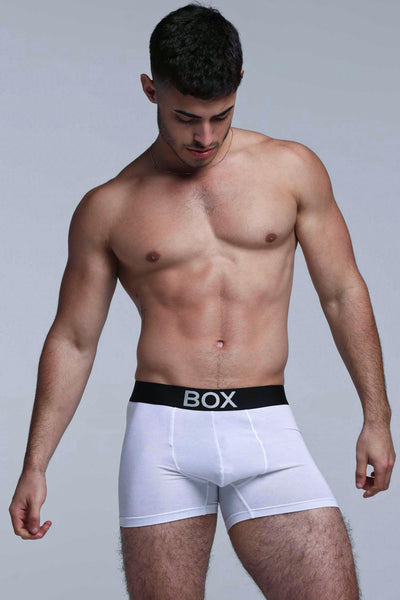 Metallic Modal Boxers - White & Silver