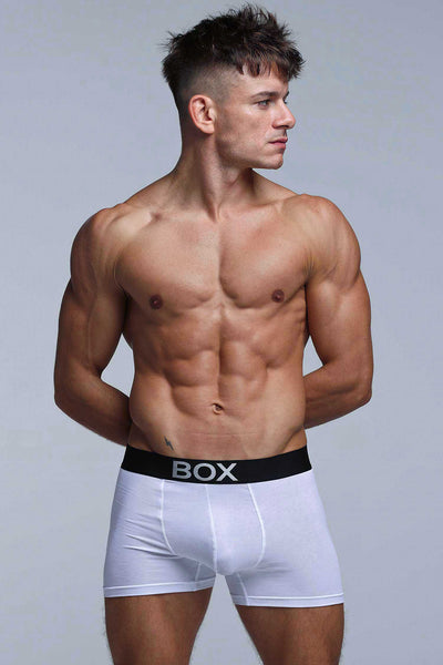 Metallic Modal Boxers - White & Silver