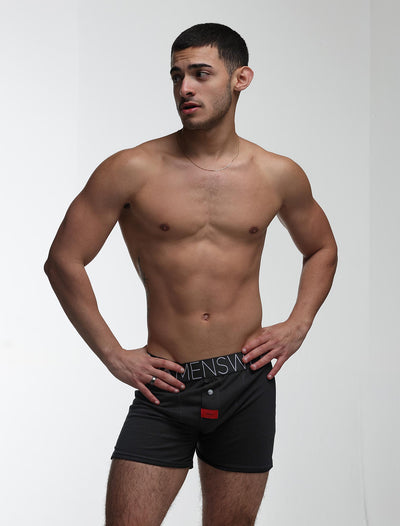 Button-up Boxers - Black Gala