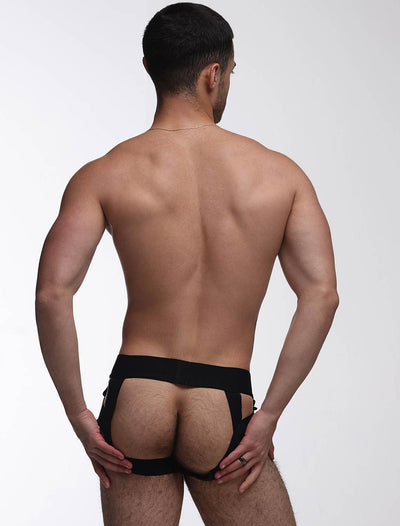 Mens Suspender Jockstrap 3.0: With Bounce - Black