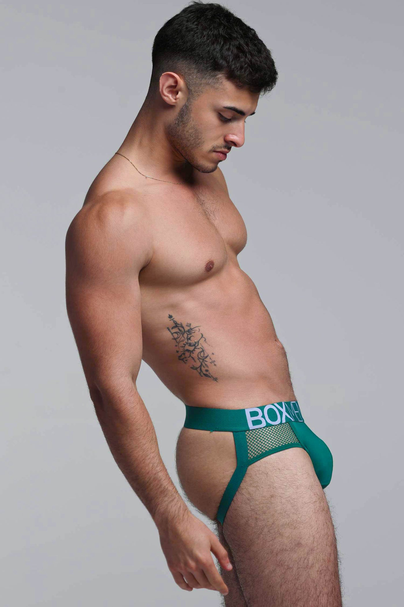 Totally Transparent Varsity Mesh Jockstrap - Evergreen