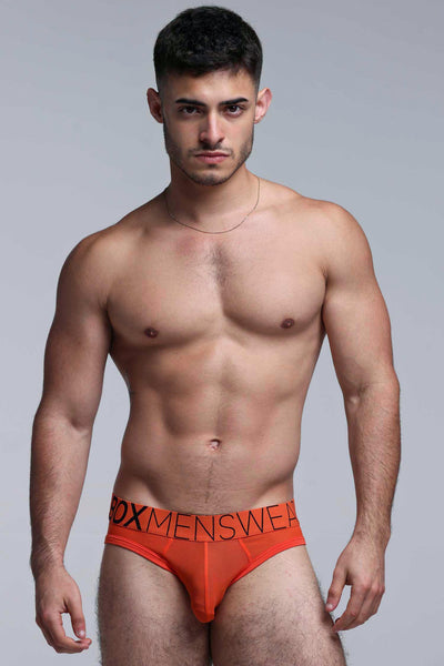 All Over Mesh Briefs - Orangeade