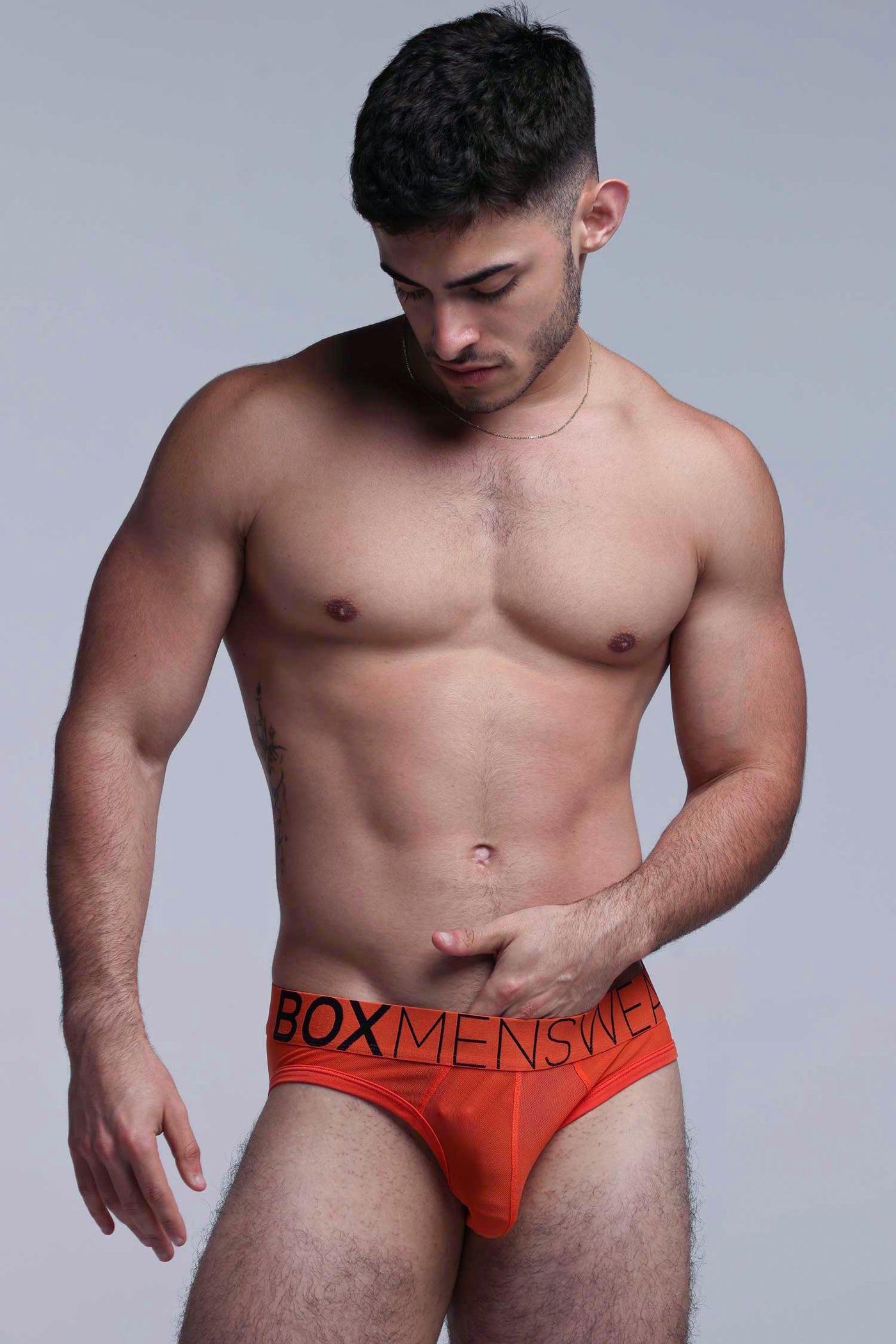 All Over Mesh Briefs - Orangeade