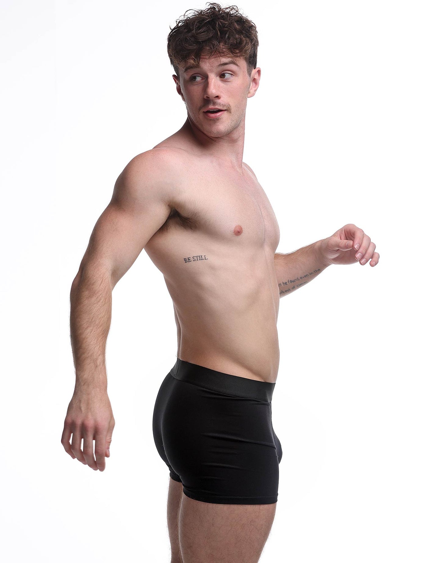 Metallic Modal Boxers - Black & Silver