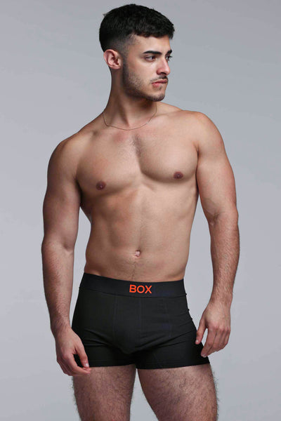 Color Pop Boxers - Black & Orange