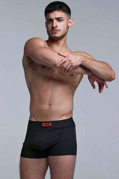 Color Pop Boxers - Black & Orange