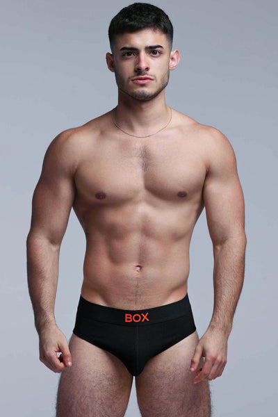 Color Pop Briefs - Black & Orange