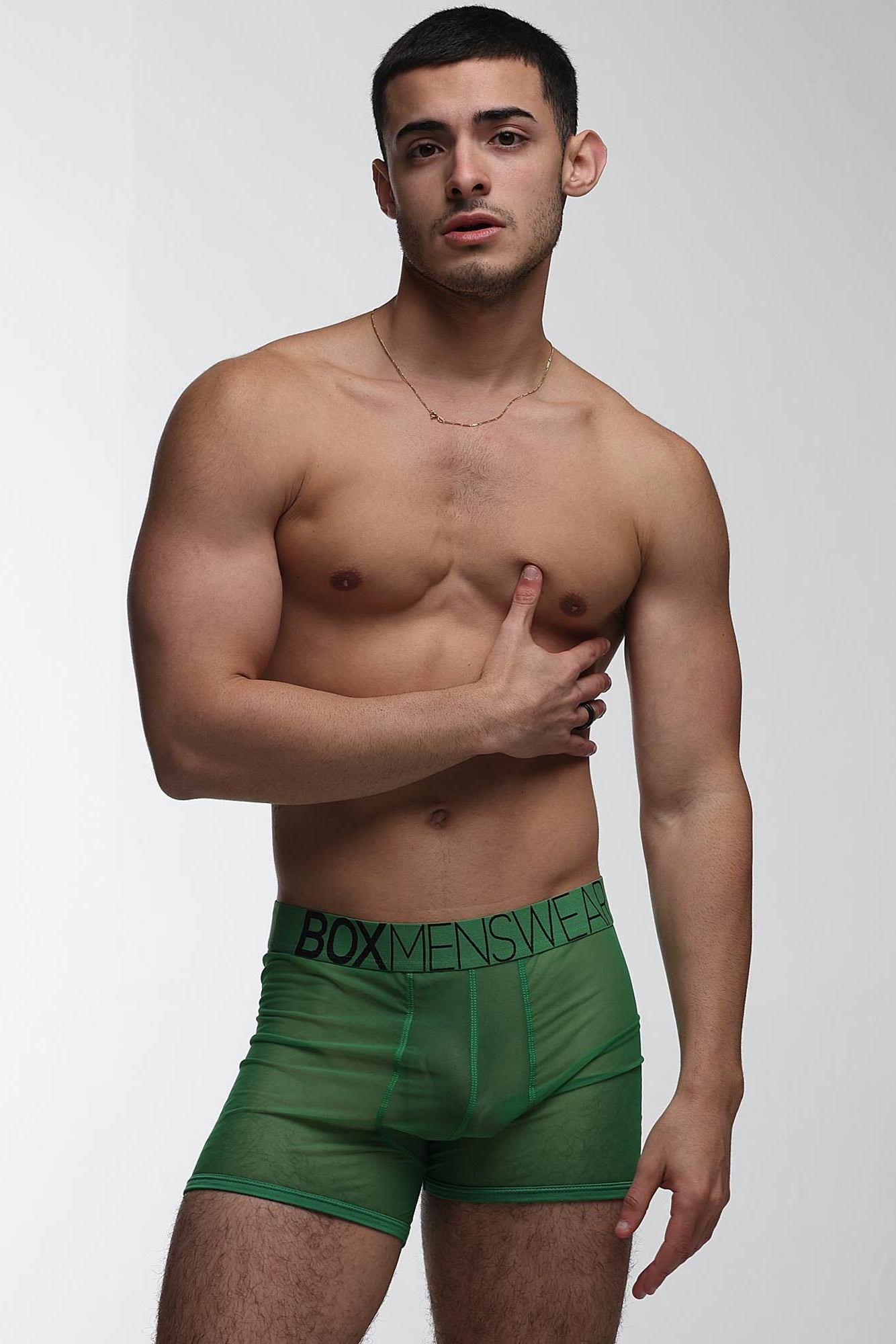 All Over Mesh Boxers - Pine Green - boxmenswear - {{variant_title}}