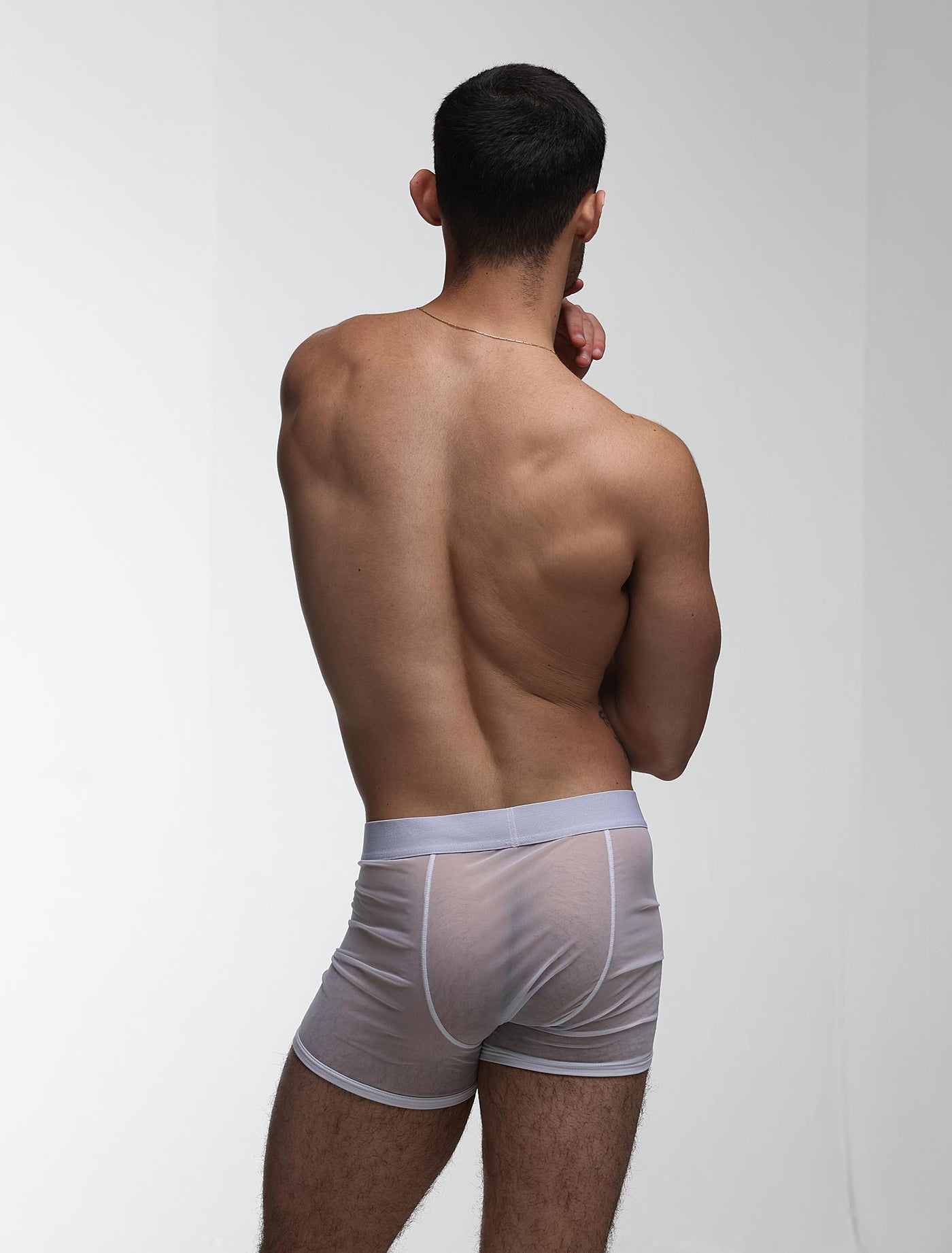 All Over Mesh Boxers - White