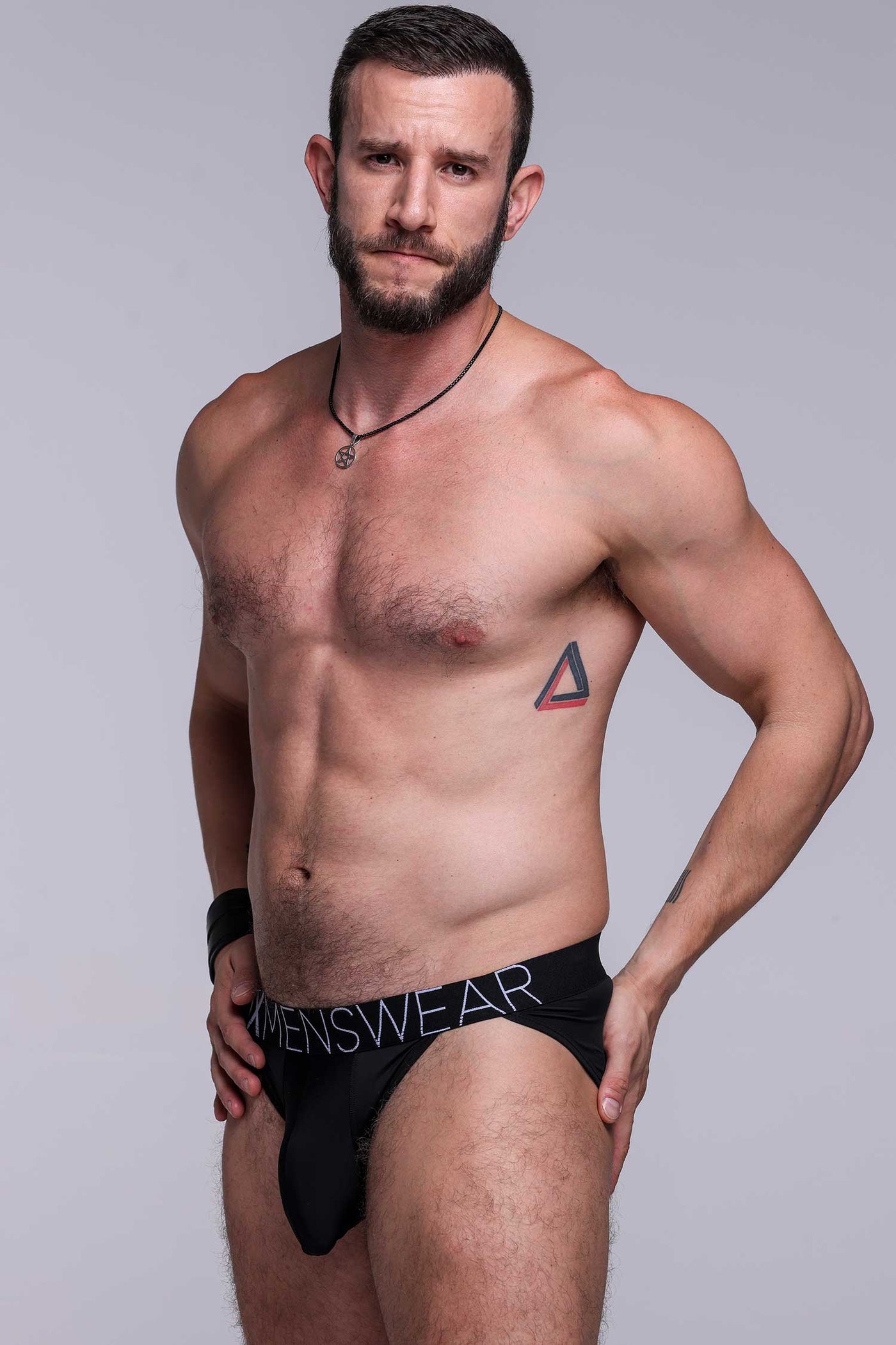 Mens Tanga Briefs: Defined Crotch - Black