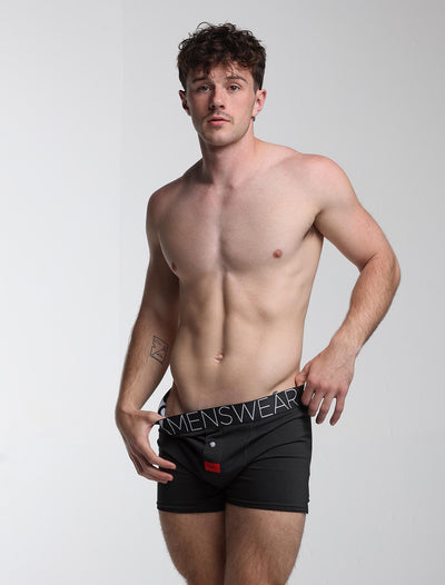 Button-up Boxers - Black Gala