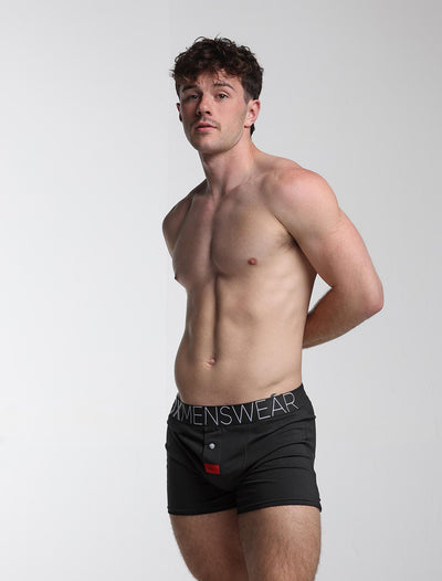 Button-up Boxers - Black Gala