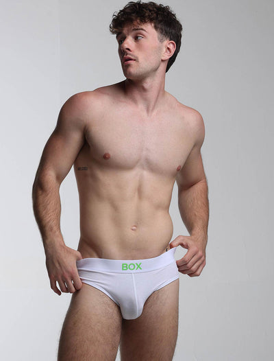 Color Pop Briefs - White & Green