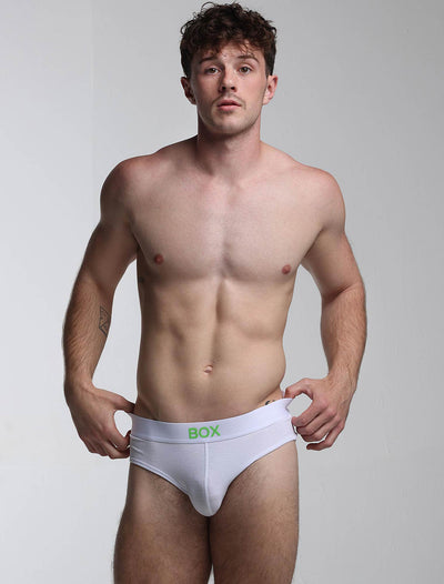 Color Pop Briefs - White & Green