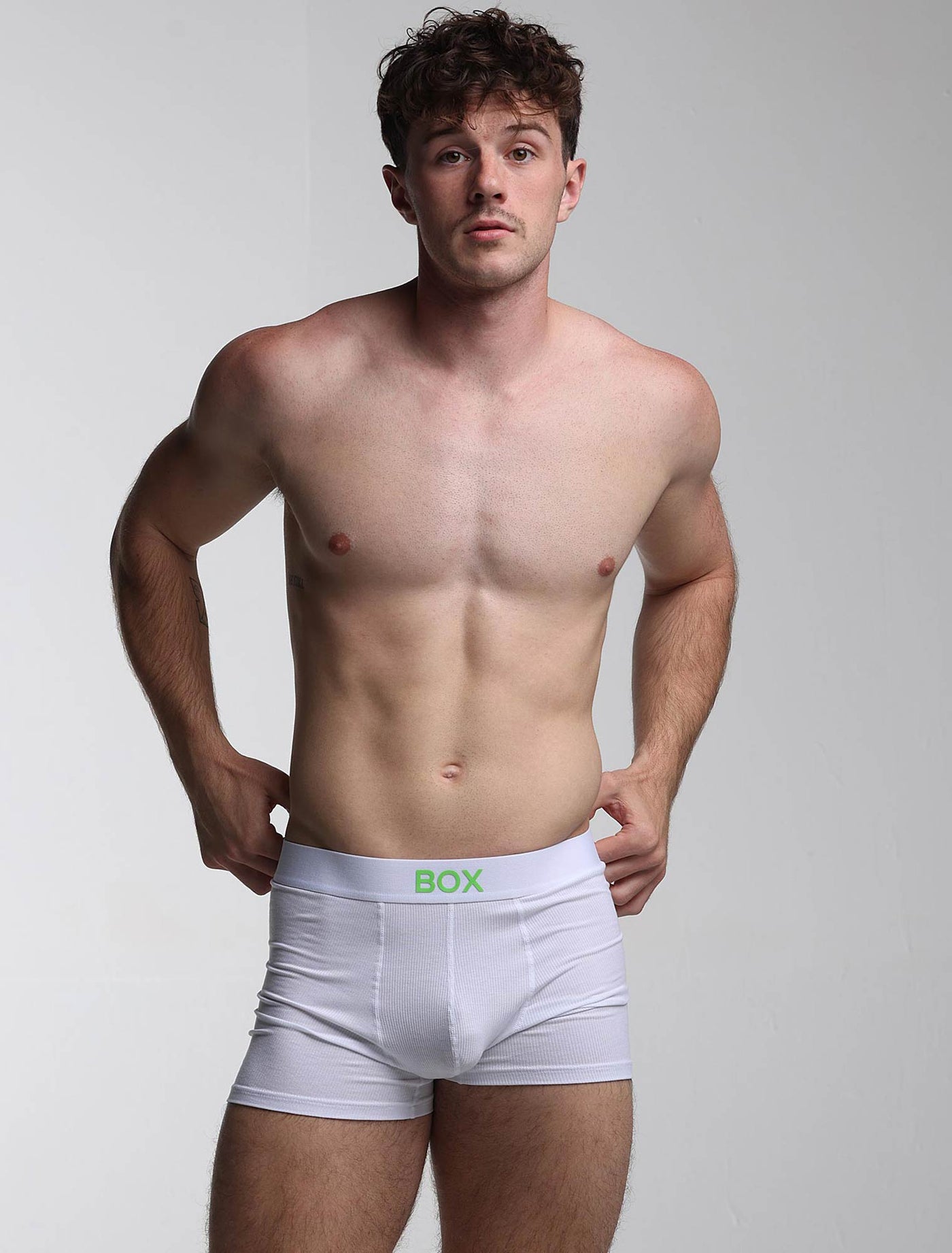 Color Pop Boxers - White & Green