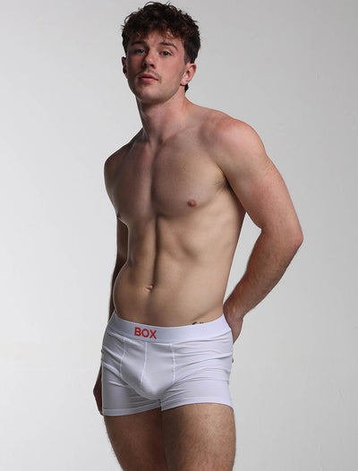 Color Pop Boxers - White & Orange