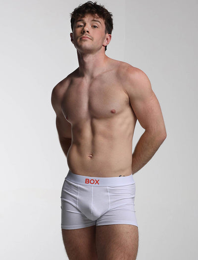 Color Pop Boxers - White & Orange