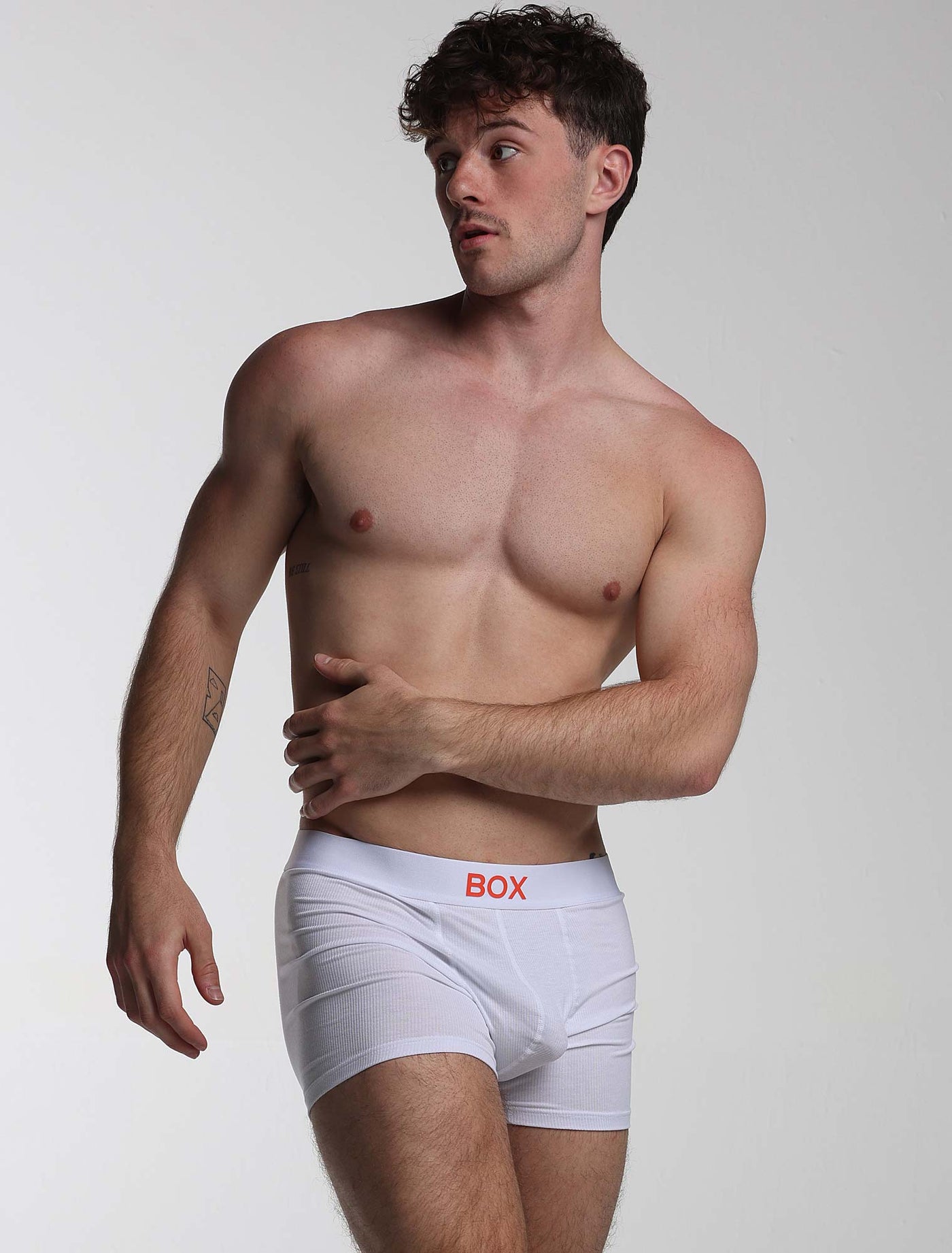 Color Pop Boxers - White & Orange