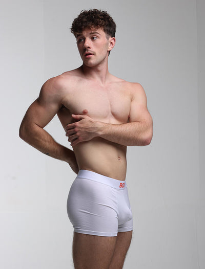 Color Pop Boxers - White & Orange