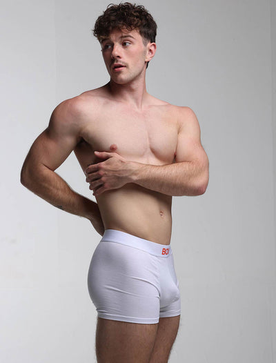 Color Pop Boxers - White & Orange