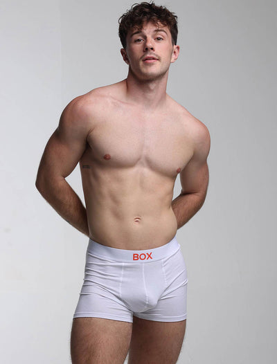 Color Pop Boxers - White & Orange