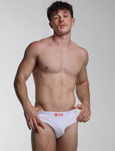 Color Pop Briefs - White & Orange