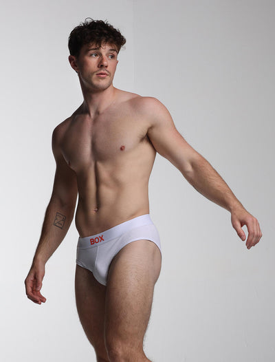 Color Pop Briefs - White & Orange