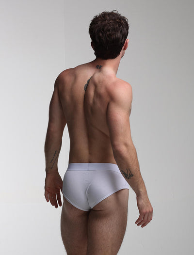 Color Pop Briefs - White & Orange