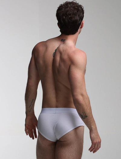 Color Pop Briefs - White & Orange
