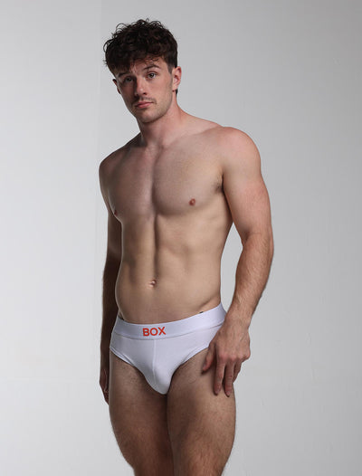 Color Pop Briefs - White & Orange