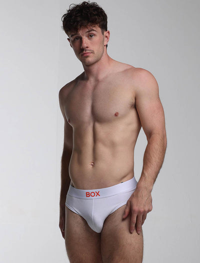 Color Pop Briefs - White & Orange