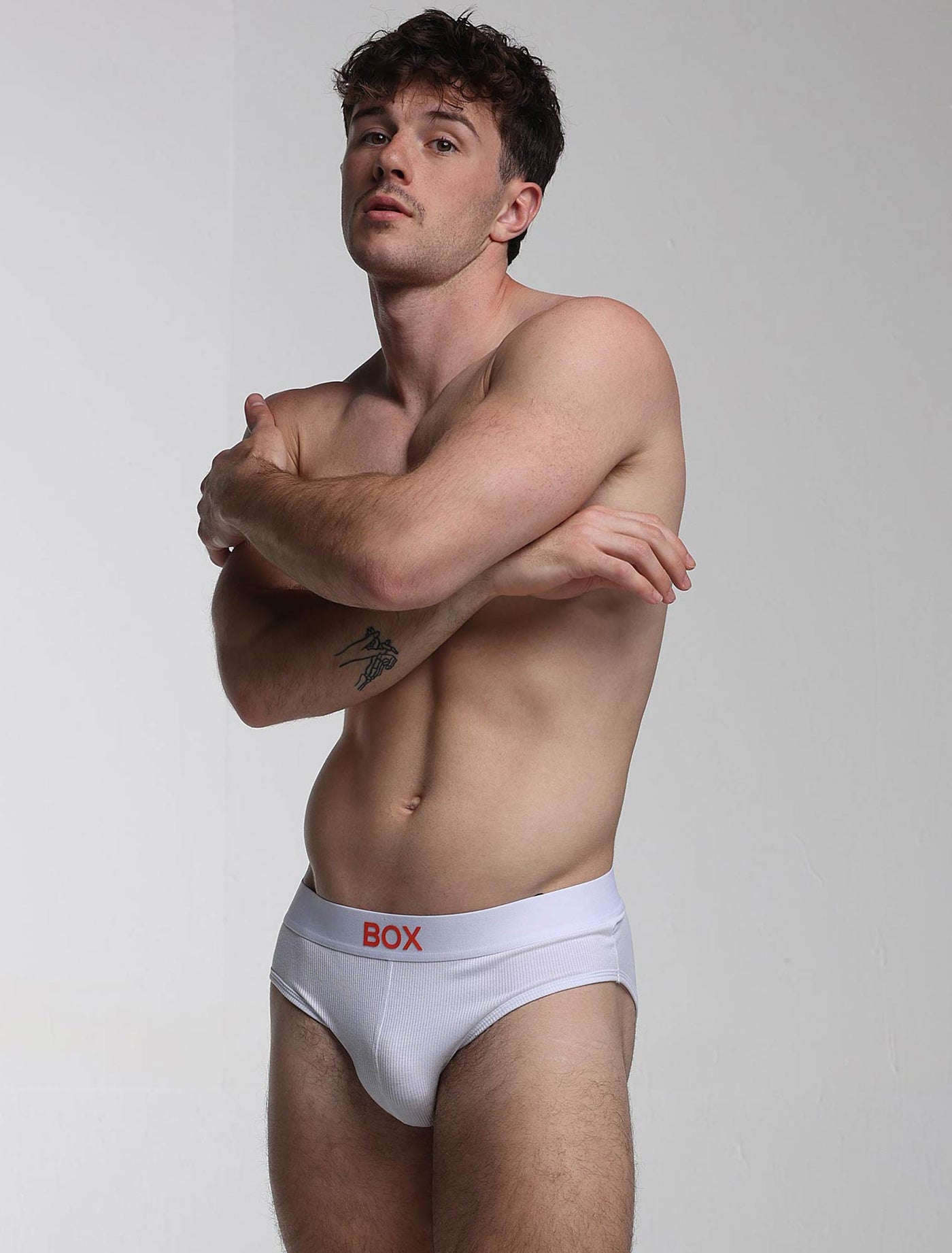 Color Pop Briefs - White & Orange