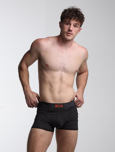 Color Pop Boxers - Black & Orange