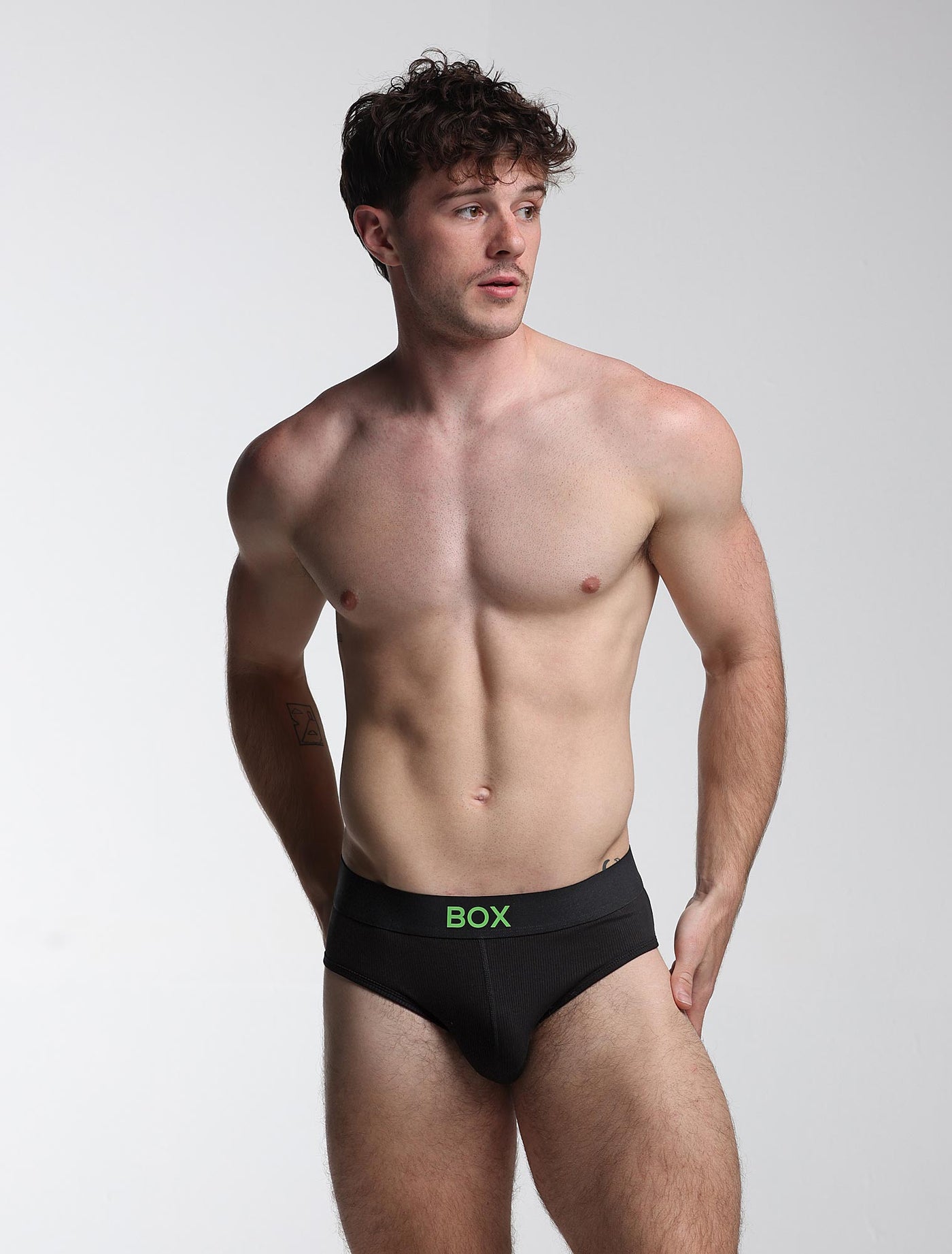 Color Pop Briefs - Black & Green