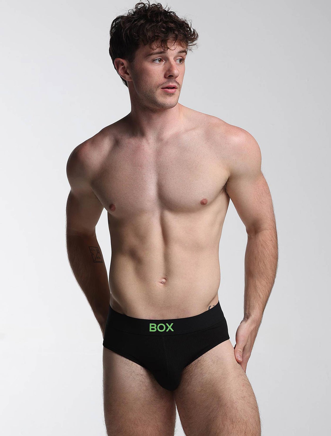 Color Pop Briefs - Black & Green