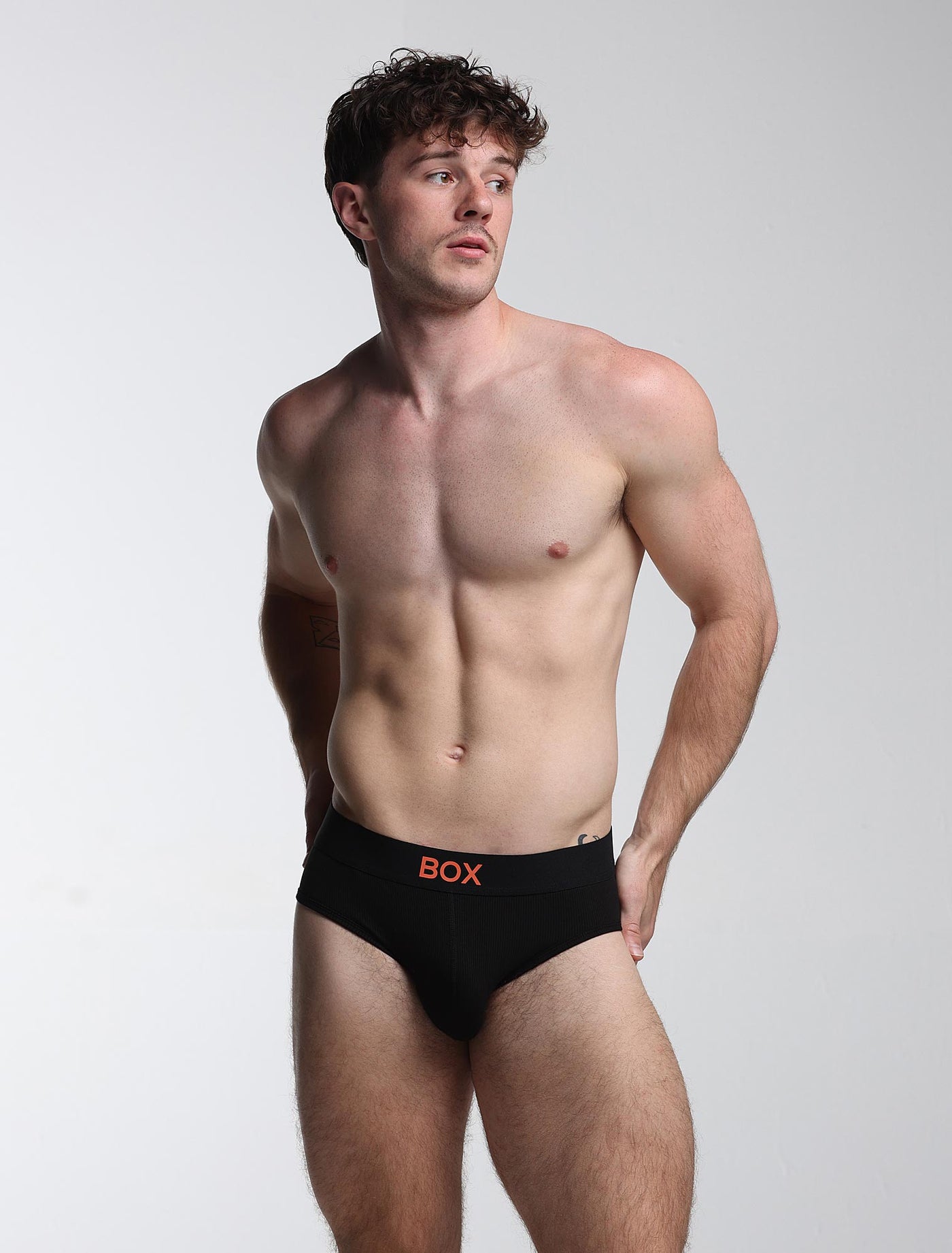 Color Pop Briefs - Black & Orange
