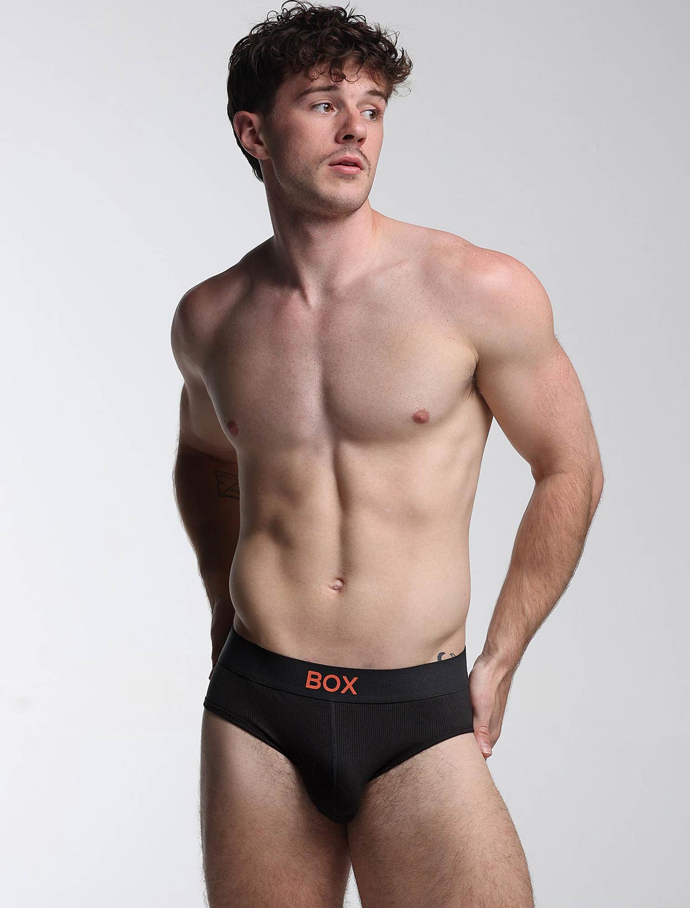 Color Pop Briefs - Black & Orange