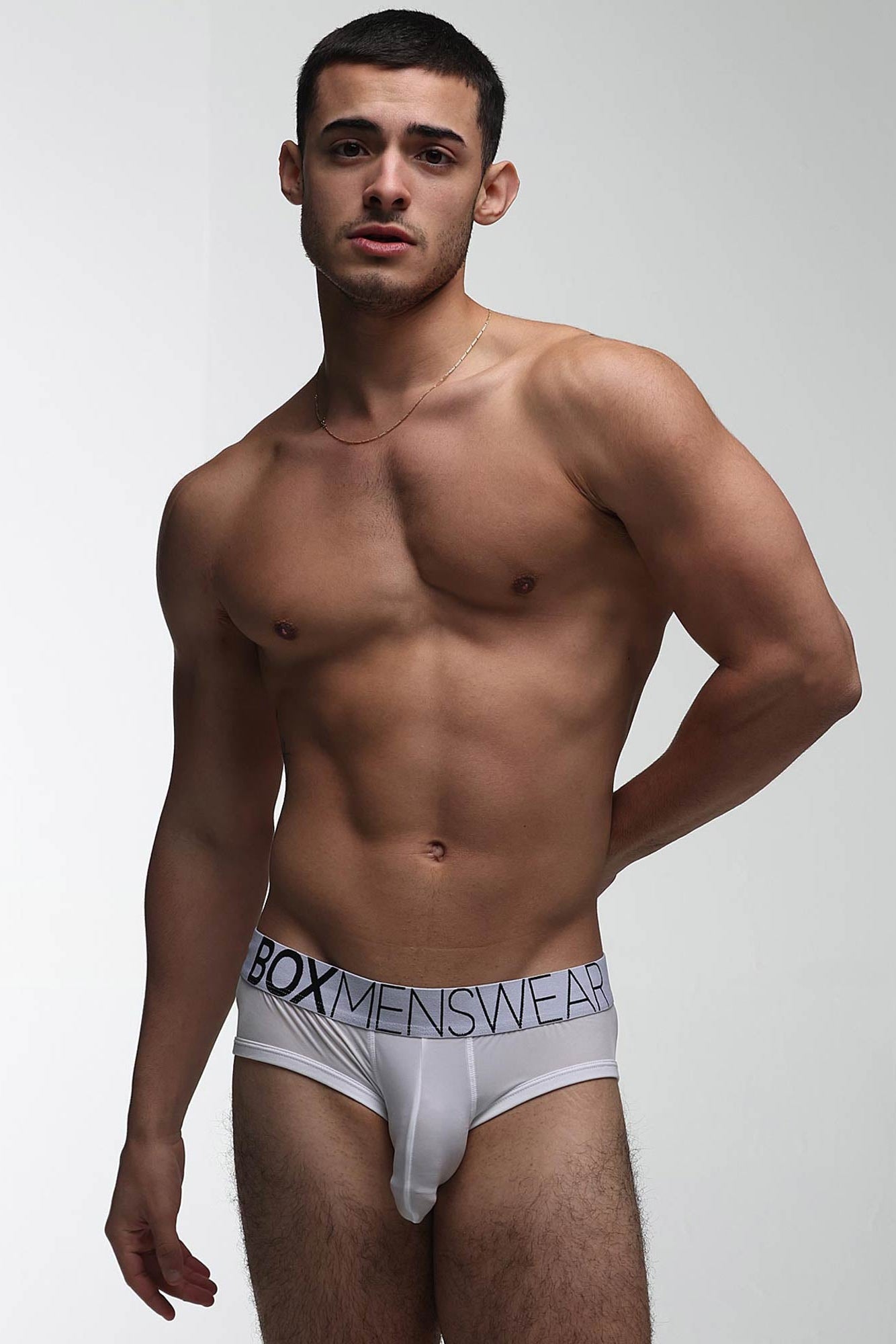 Mens Hipster Trunks : Defined Crotch - White - boxmenswear - {{variant_title}}