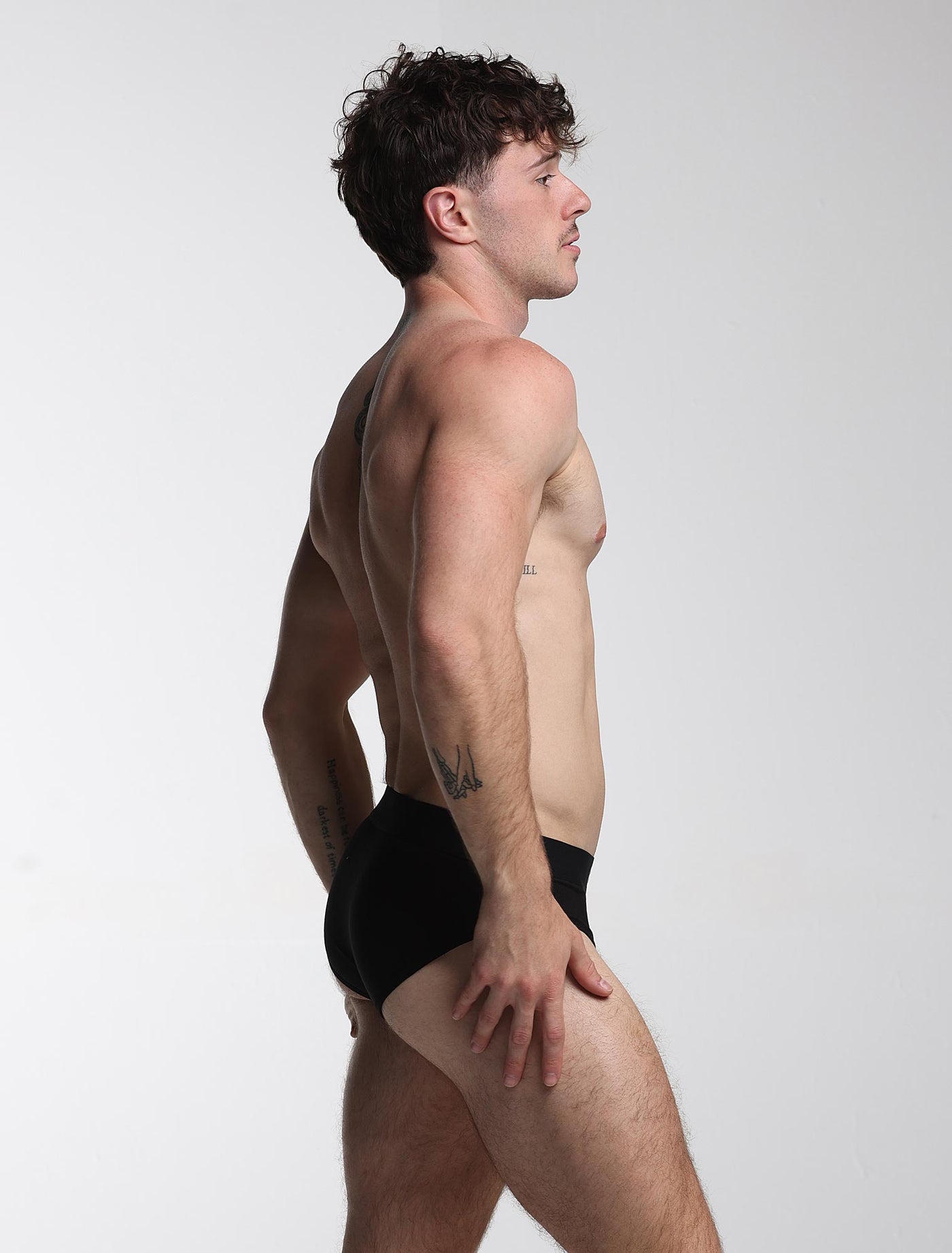 Color Pop Briefs - Black & Orange