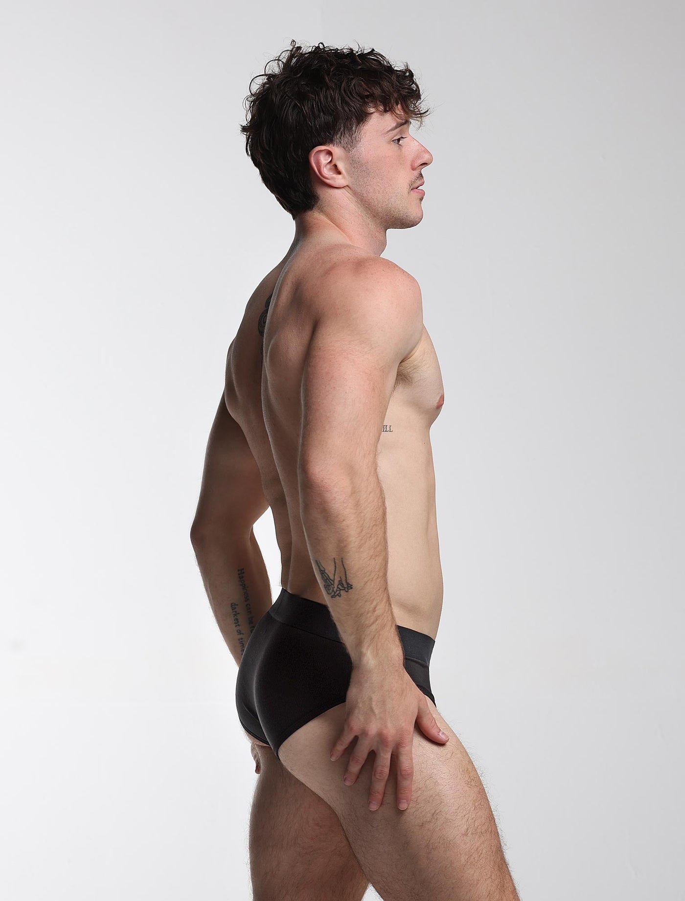 Color Pop Briefs - Black & Orange