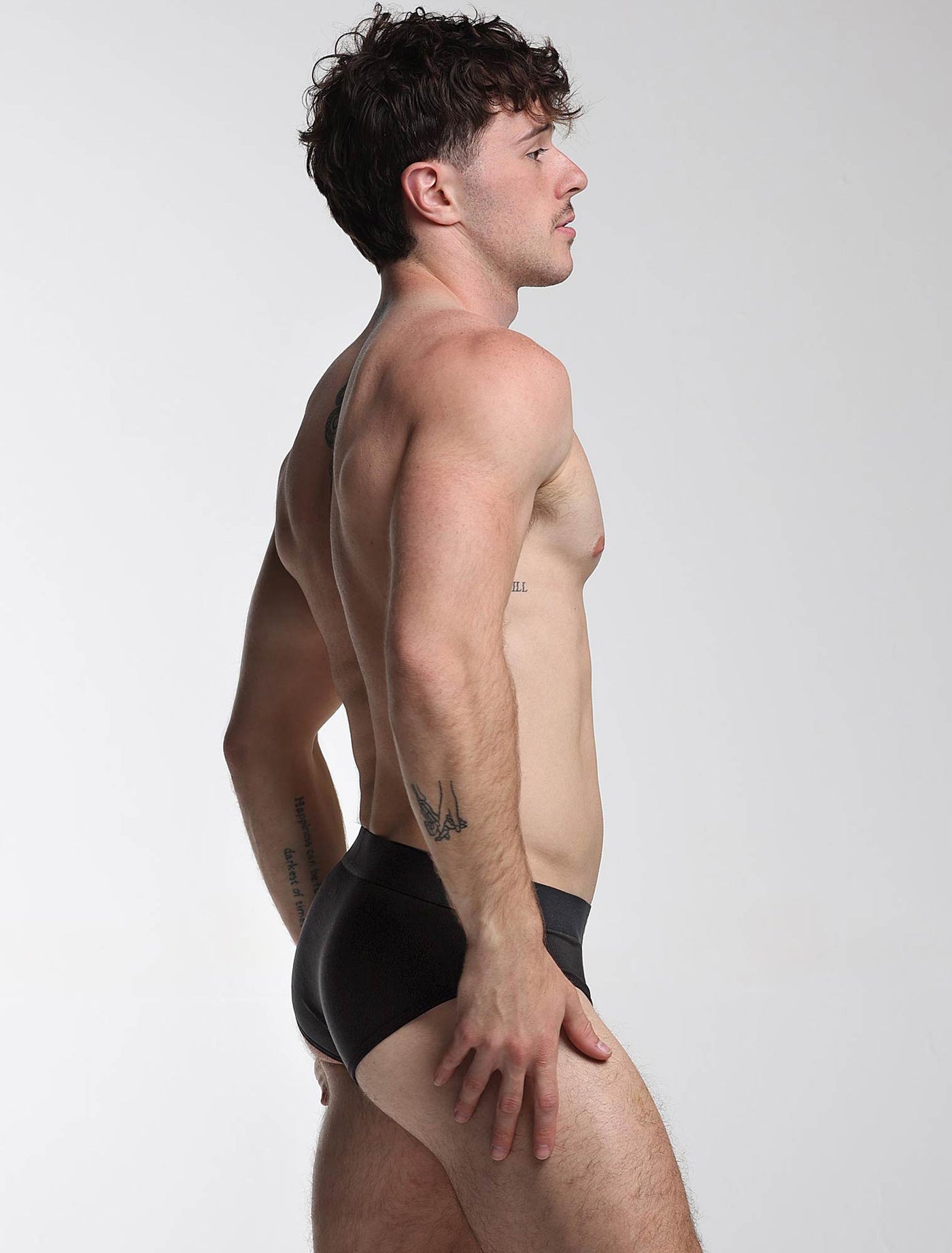 Color Pop Briefs - Black & Orange