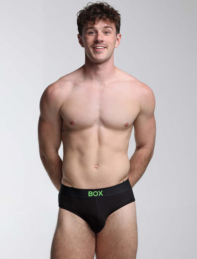 Color Pop Briefs - Black & Green
