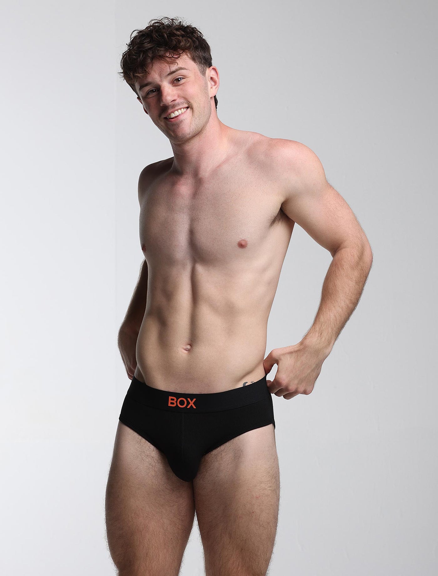 Color Pop Briefs - Black & Orange