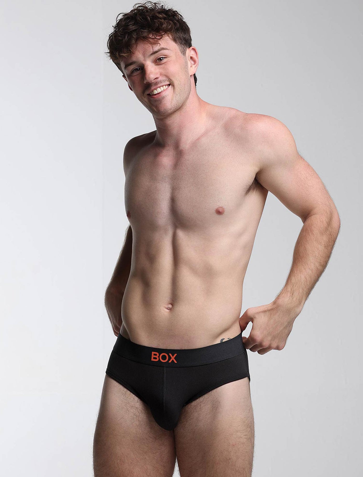 Color Pop Briefs - Black & Orange