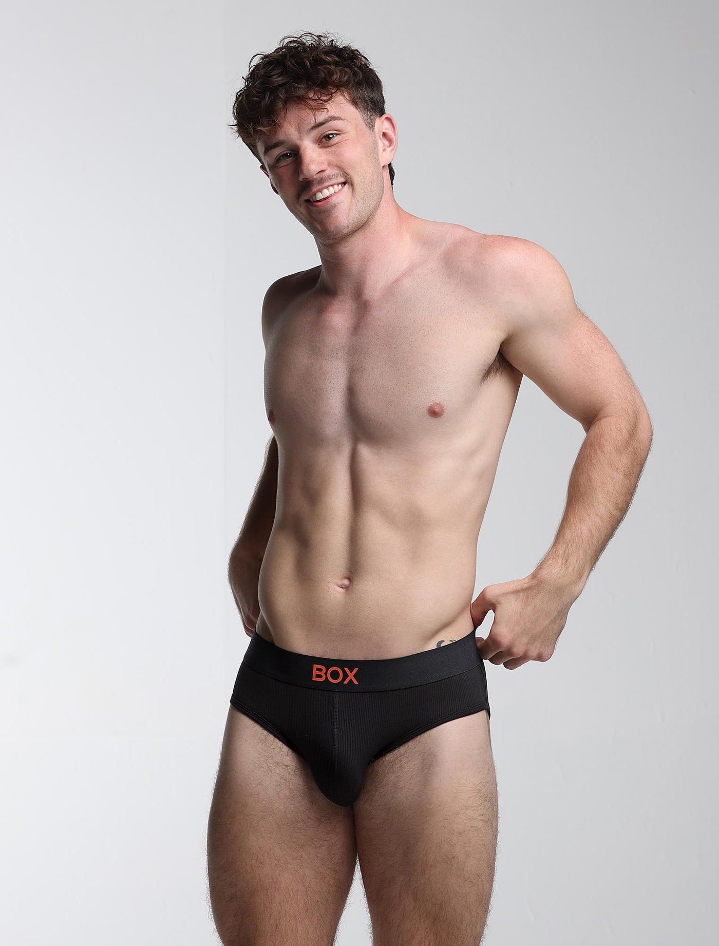 Color Pop Briefs - Black & Orange