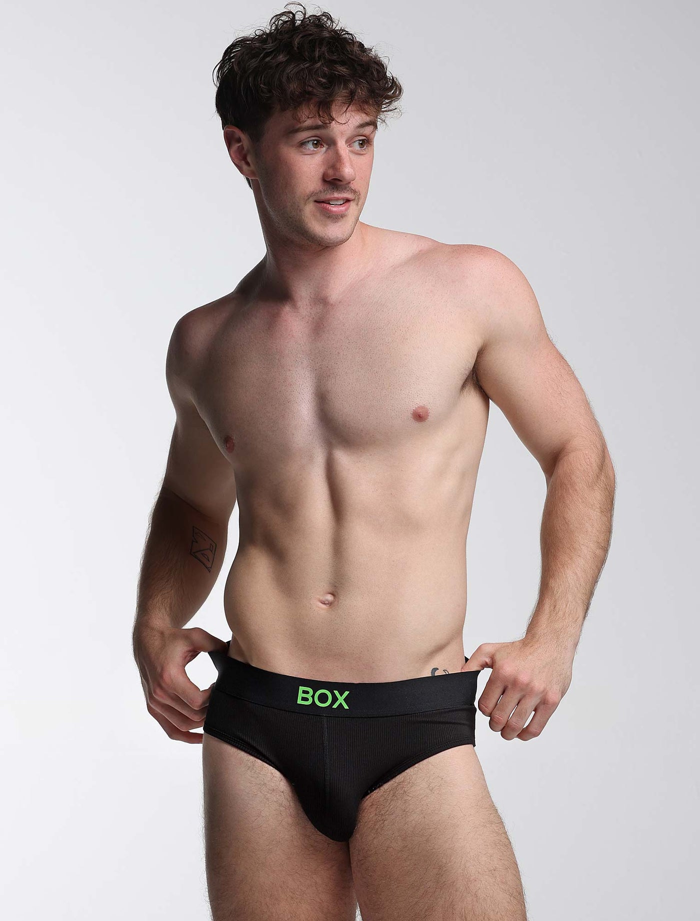 Color Pop Briefs - Black & Green