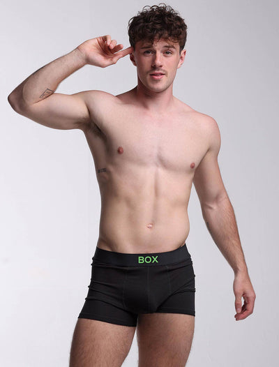 Color Pop Boxers - Black & Green