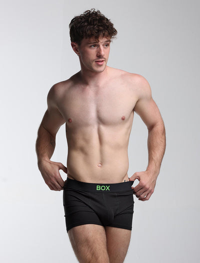 Color Pop Boxers - Black & Green