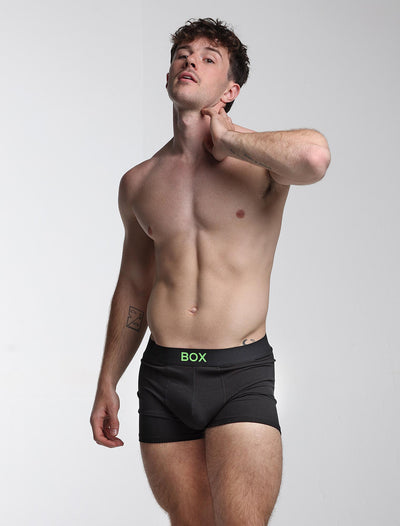 Color Pop Boxers - Black & Green