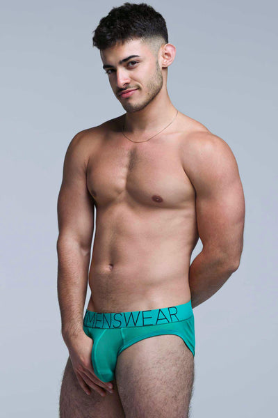 All Over Mesh Briefs - Lucky Lad Green